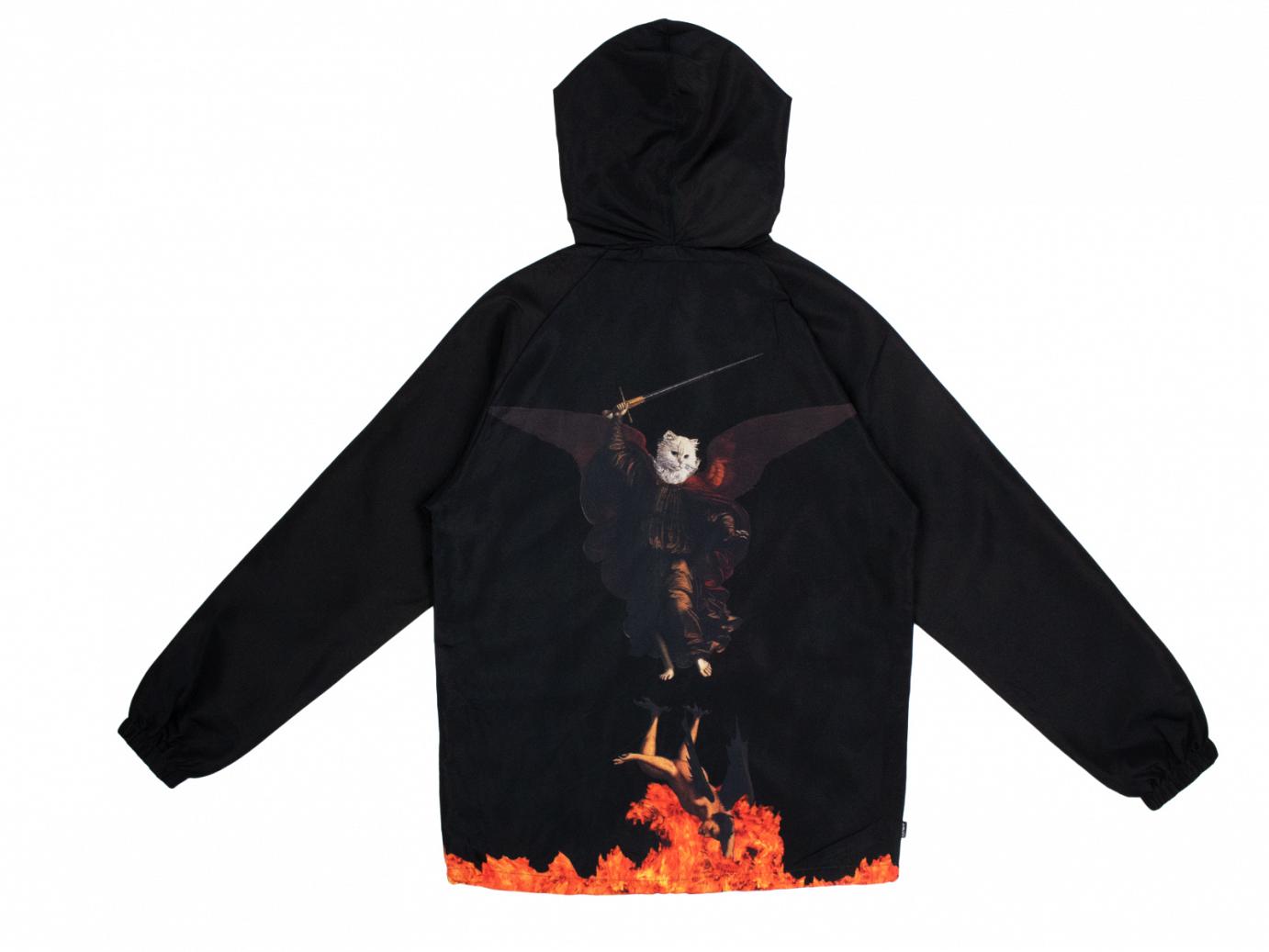hell pit hooded coach jacket